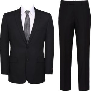 Men's Classic Fit 2 Piece Suit – Suit Jacket & Dress Pants 2 Button for Business Wedding Prom