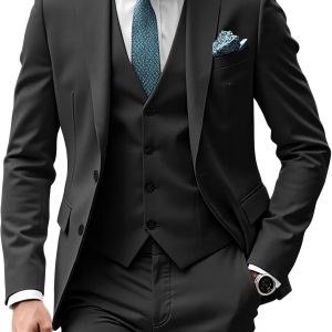 Mens 3 Piece Suit Slim Fit Wedding Suits for Men Business Suits Prom