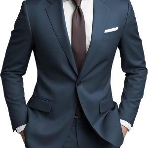 Mens Suits Regular Fit 2 Piece Suit for Men Wedding Prom Business Formal Suit